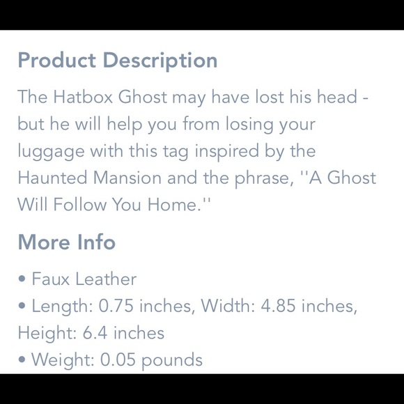 Disney Parks Exclusive Haunted Mansion Luggage Tag - Picture 3 of 3